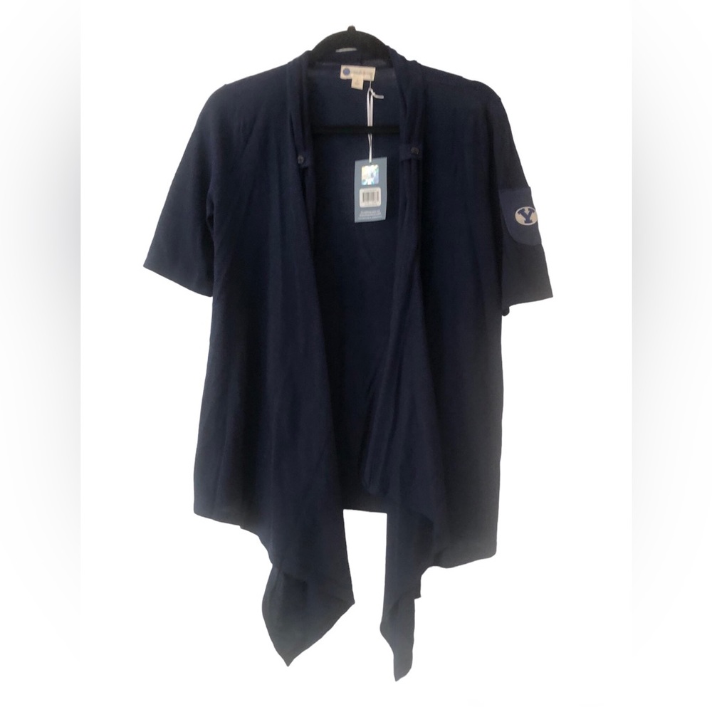 Meesh & Mia BYU Lightweight Open Front Half Sleeve Cardigan Sweater